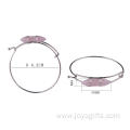 Wholesale Natural Rose Quartz Stone Healing Hexagon Bangle